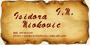 Isidora Mioković vizit kartica